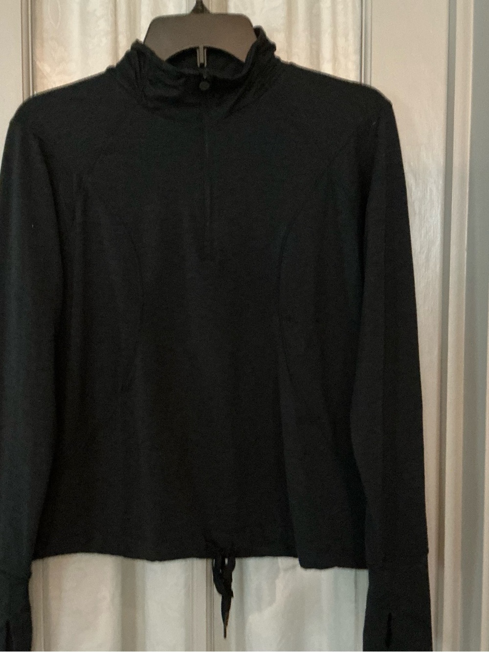 Apana Black Half-Zip Cowl Neck Sweater
